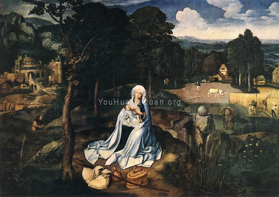 Rest During The Flight To Egypt - 乔吉姆·帕蒂尼尔